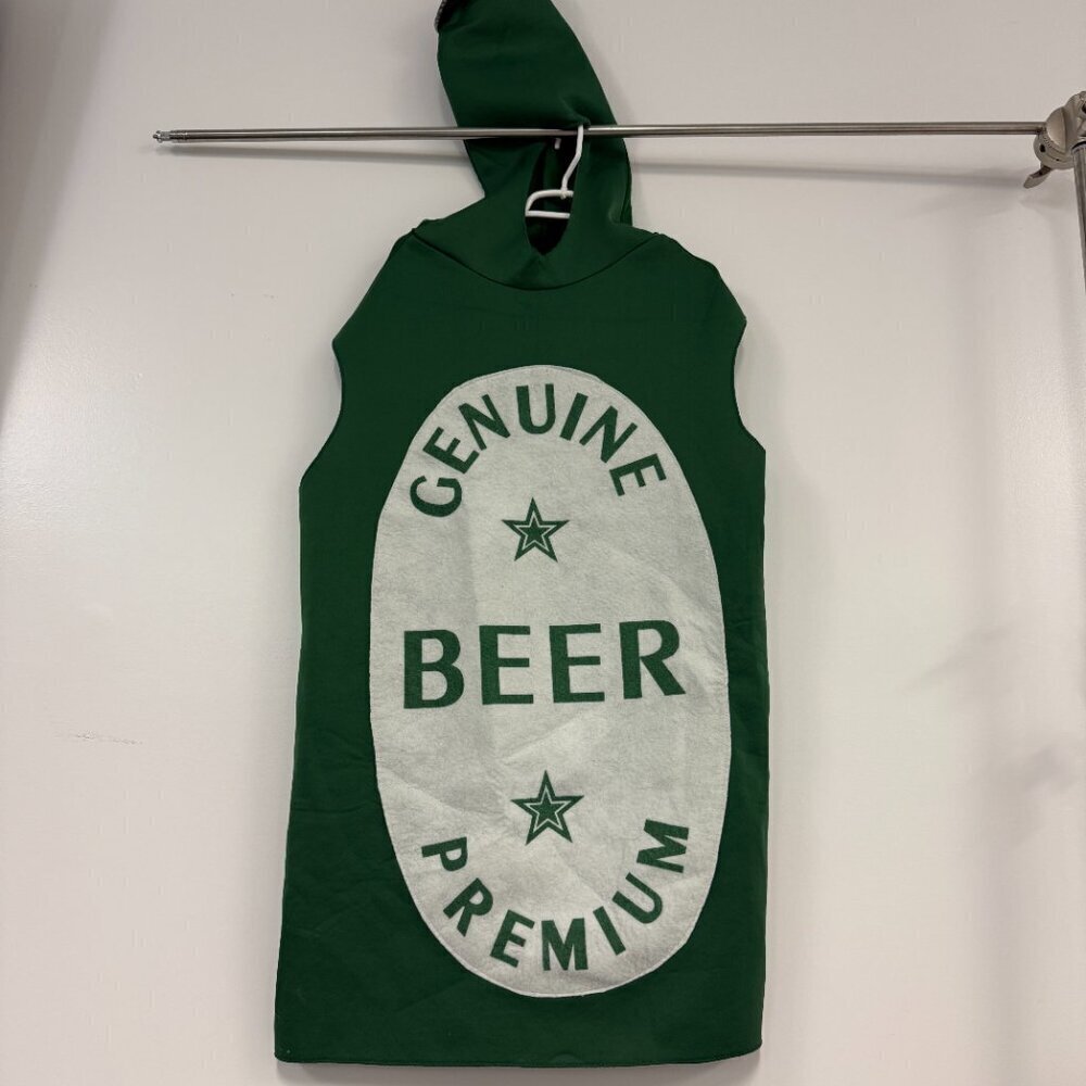 Genuine Premium Beer Onesie Halloween Costume Green & White - Picture 2 of 7